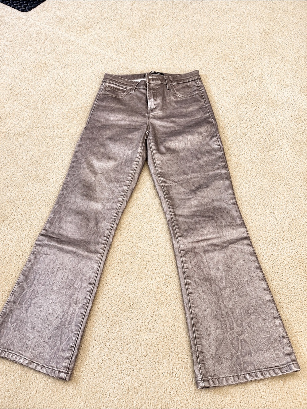 J Brand Metallic Brown Wide Leg Jeans - size 26